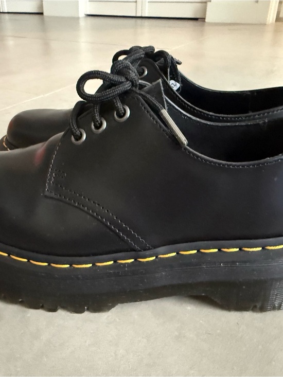 Dr. Martens V 1461 Quad Mono Platform Shoes - Black Polished Smooth - Size USL 7 main image 4